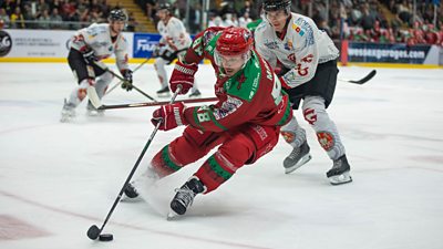 Cardiff Devils forward Joey Martin in action against Amiens Gothiques