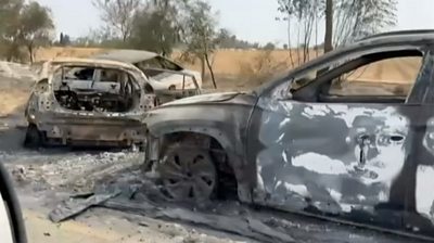 Destroyed cars
