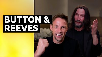 Jenson Button and Keanu Reeves