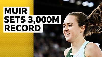 Laura Muir sets the fastest indoor 3000m time in Wales, and also reached the qualifying standard for the World Indoor Championships