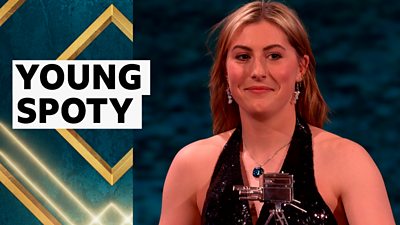 Mia Brookes accepts Young Sports Personality of the Year