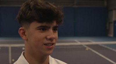 BBC Sport Wales heads to Cardiff Met University to meet the 13-year-olds who hope to follow in the footsteps of Andy Murray and Emma Raducanu.