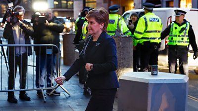 Nicola Sturgeon arrives at the UK Covid Inquiry in Edinburgh