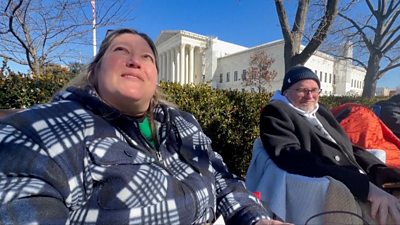 People outside Supreme Court