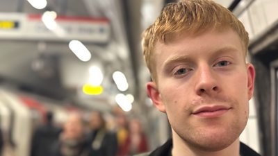 Jake Hart, 20 on the London Underground