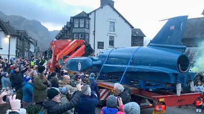 Donald Campbell's Bluebird craft in Coniston