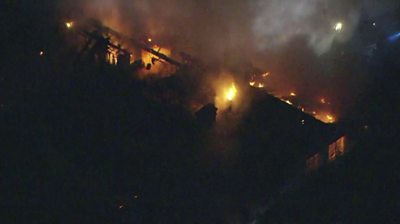 Fire at mansion in LA
