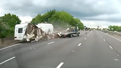 Car crash on smart motorway