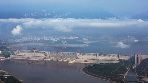 The Three Gorges hydropower dam in China