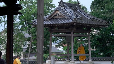 Sleeping like a monk in a Buddhist temple in Japan