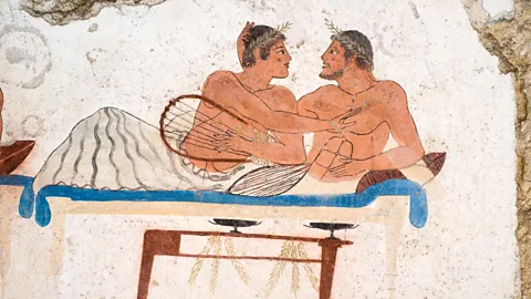 A fresco of a same-sex couple in Ancient Greece