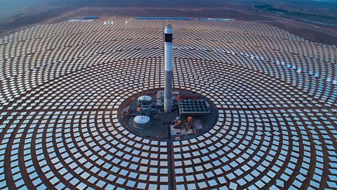 A concentrated solar power project in Ouarzazate, Morocco