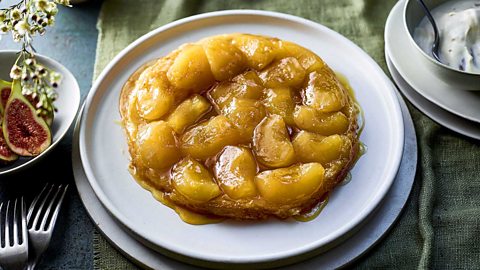 Marcus Wareing's tarte tatin with fig cream