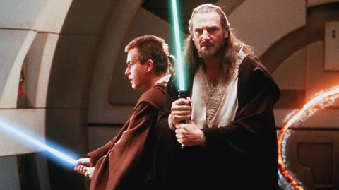 Ewan McGregor and Liam Neeson in Star Wars Episode 1 - The Phantom Menace.