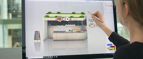An example of someone using Paint 3D.
