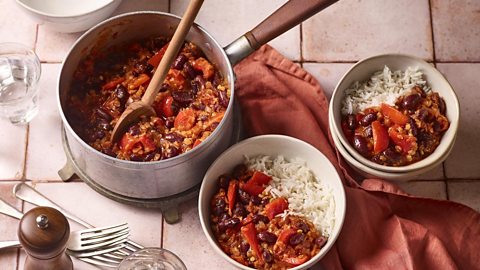 Lentil and bean chilli