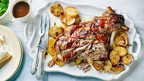 Classic roast lamb and potatoes