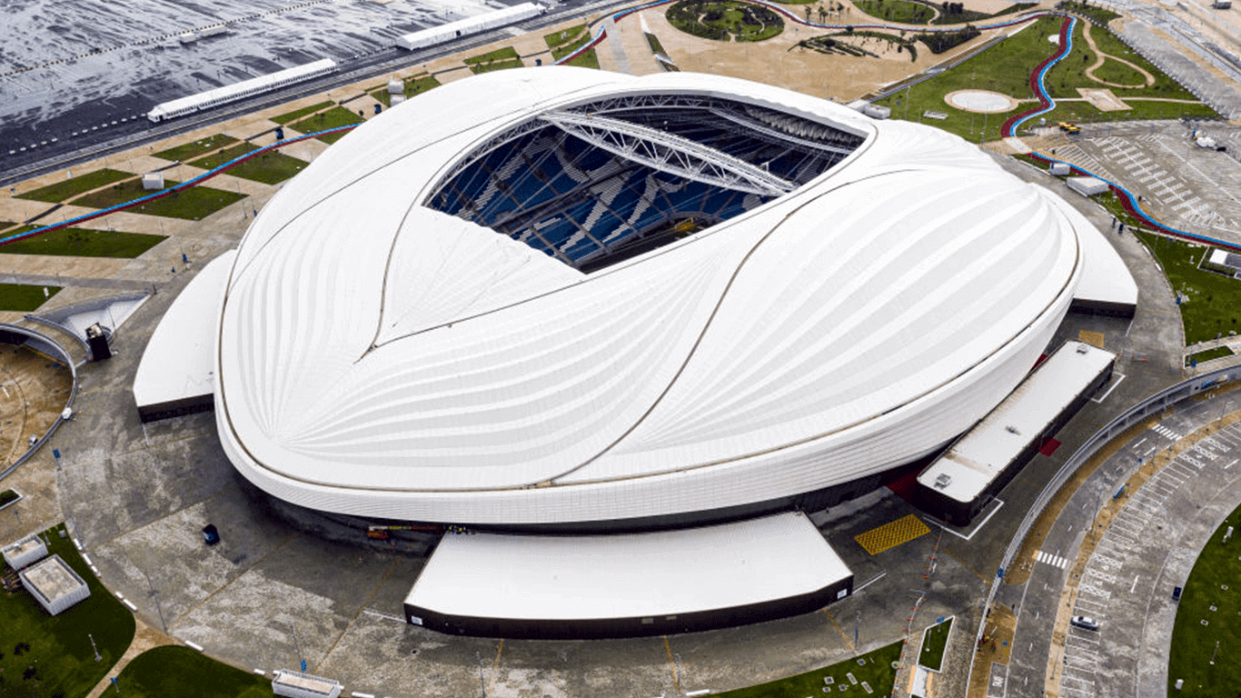 Вид с воздуха на стадион "Аль-Джануб", Катар