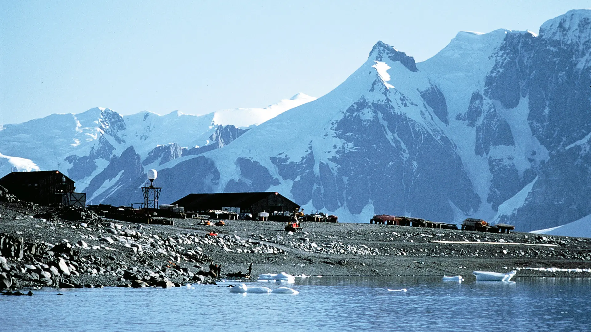 Although the snow and sea can disappear during the summer months at Rothera Research Station, in winter it becomes effectively cut off (Credit: Alamy)