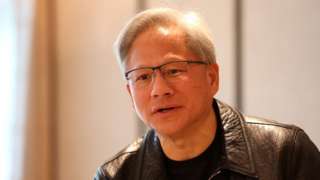 Jensen Huang, co-founder and chief executive officer of Nvidia Corp., speaks at a roundtable in Singapore,