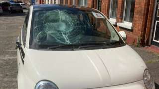Car damaged in hate crime attack