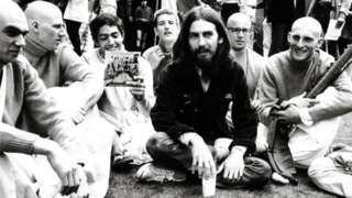 George Harrison with fellow Hare Krishnas