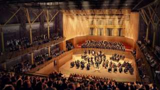 CGI of how the Bristol Beacon concert hall will look after the revamp