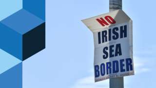A poster protesting against the Irish Sea border