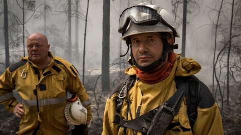 Herve Trentin, right, and Christophe Dubois. 'This fire is engraved in my mind forever,' Trentin said.