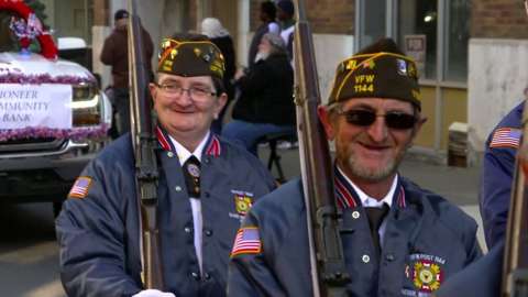 Two people in Veterans Day parade in West Virginia