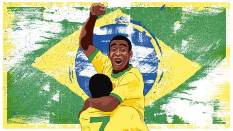 Pele celebrates