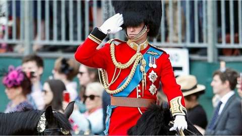 Prince William oversees Trooping the Colour rehearsal
