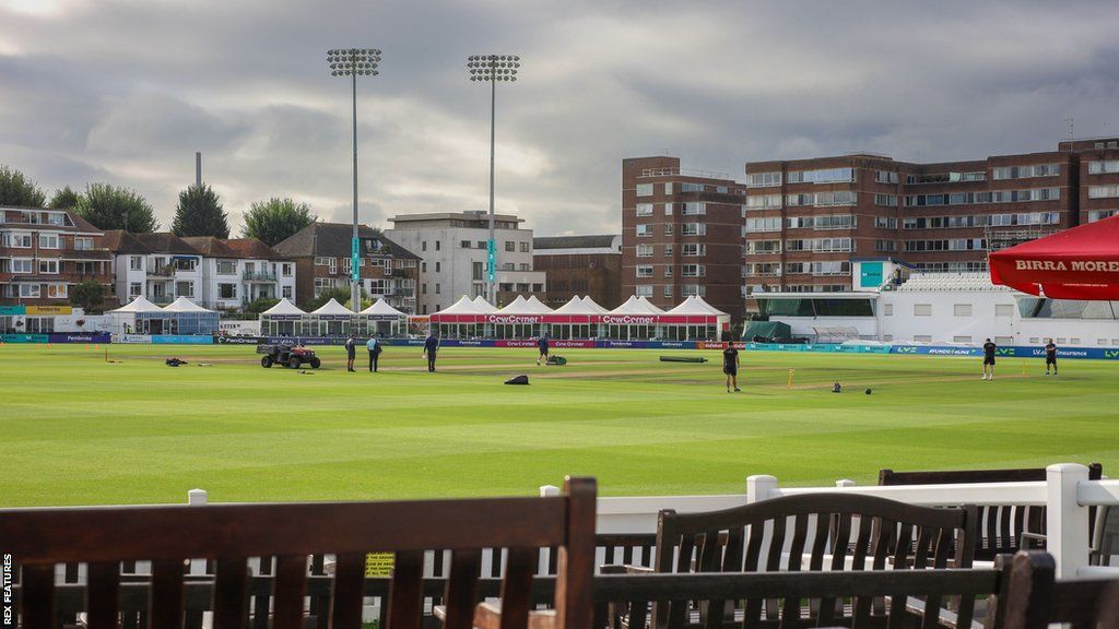 The County Ground in Hove before a day's play