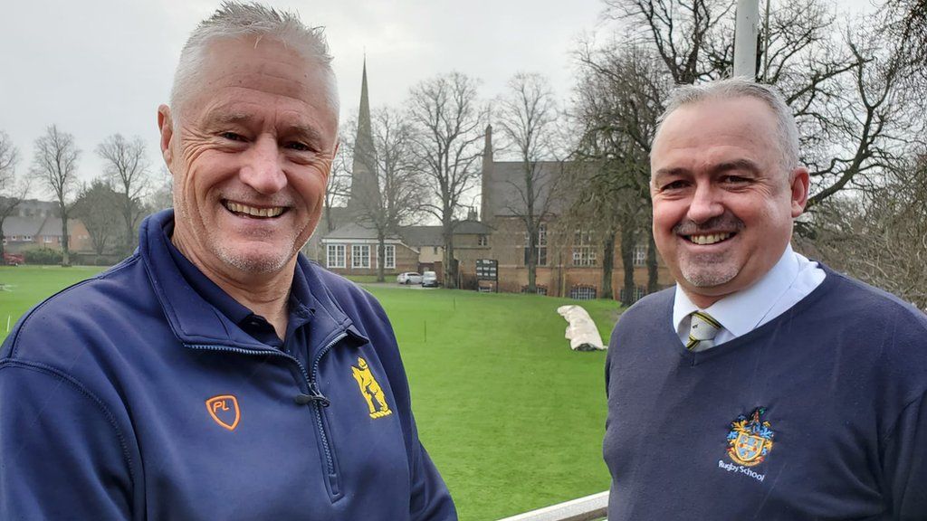Warwickshire Director of Cricket Gavin Larsen (left) and Rugby School Director of Cricket Michael Powell