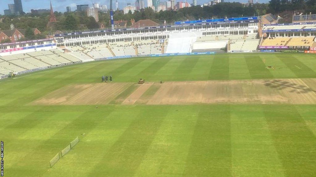 Edgbaston drying out in the glorious September sunshine