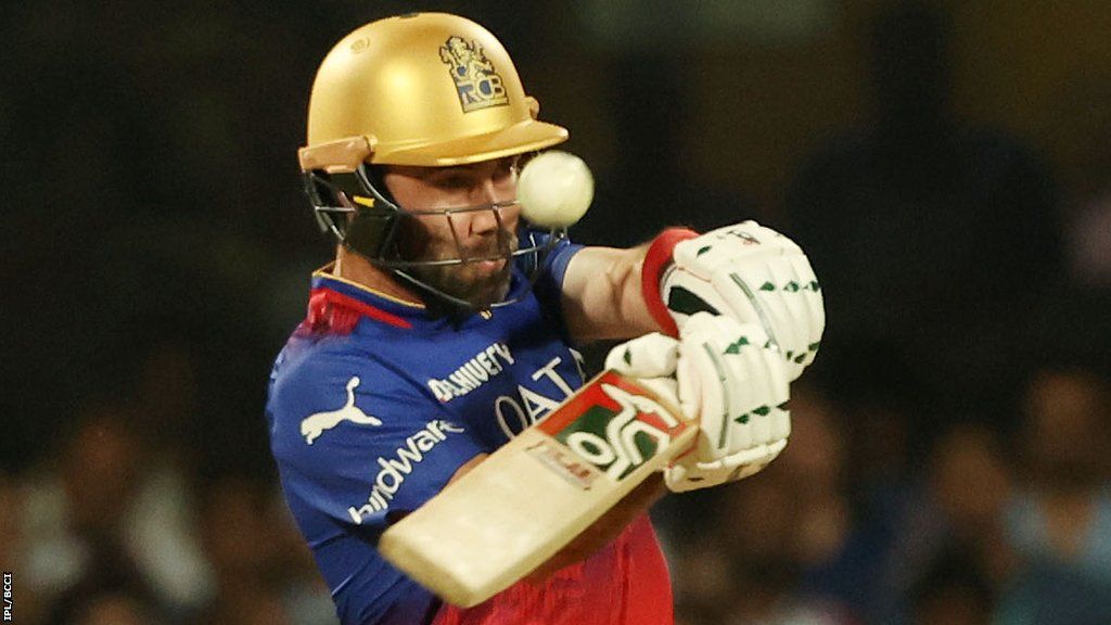 Glenn Maxwell plays a shot while playing for Royal Challengers Bengaluru in the Indian Premier League