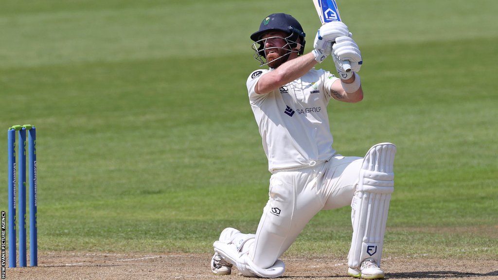 David Lloyd hit his career best 313 not out for Glamorgan against Derbyshire in September 2022