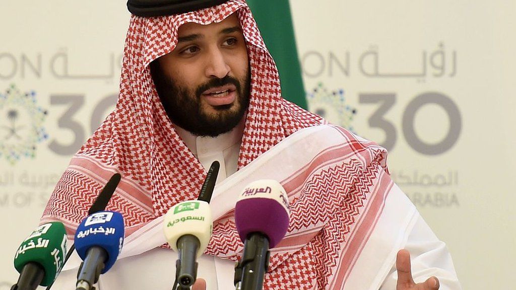 Saudi Prince Mohammed bin Salman gives a press conference in Riyadh after unveiling Vision 2030, on 25 April 2016