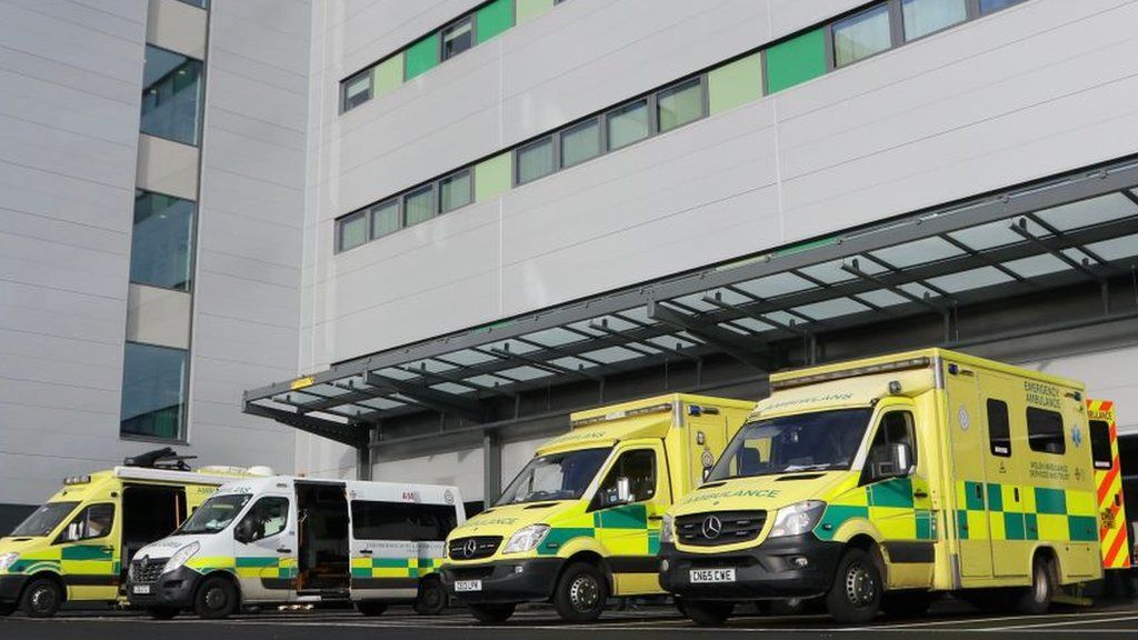 Ambulances at Grange hospital