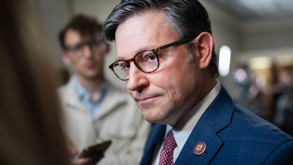 Rep. Mike Johnson, R-La., candidate for speaker of the House, is seen outside a House Republican Conference election meeting in Longworth Building on Tuesday, October 24, 2023.