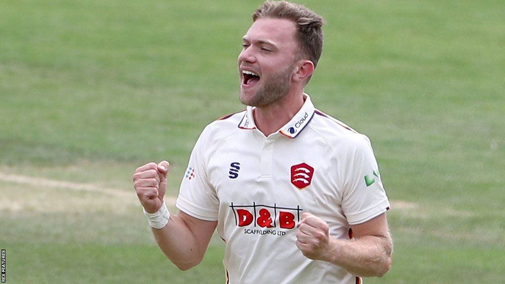 Sam Cook takes a wicket for Essex