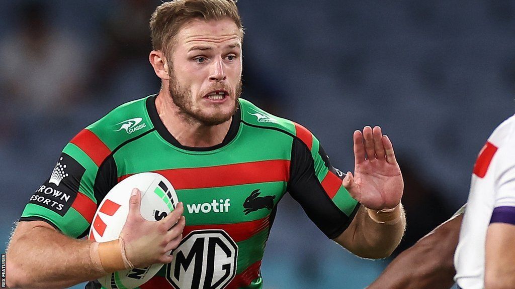 Tom Burgess in action for South Sydney Rabbitohs