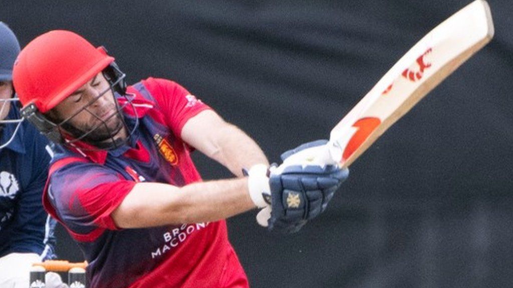 Charles Perchard bats for Jersey