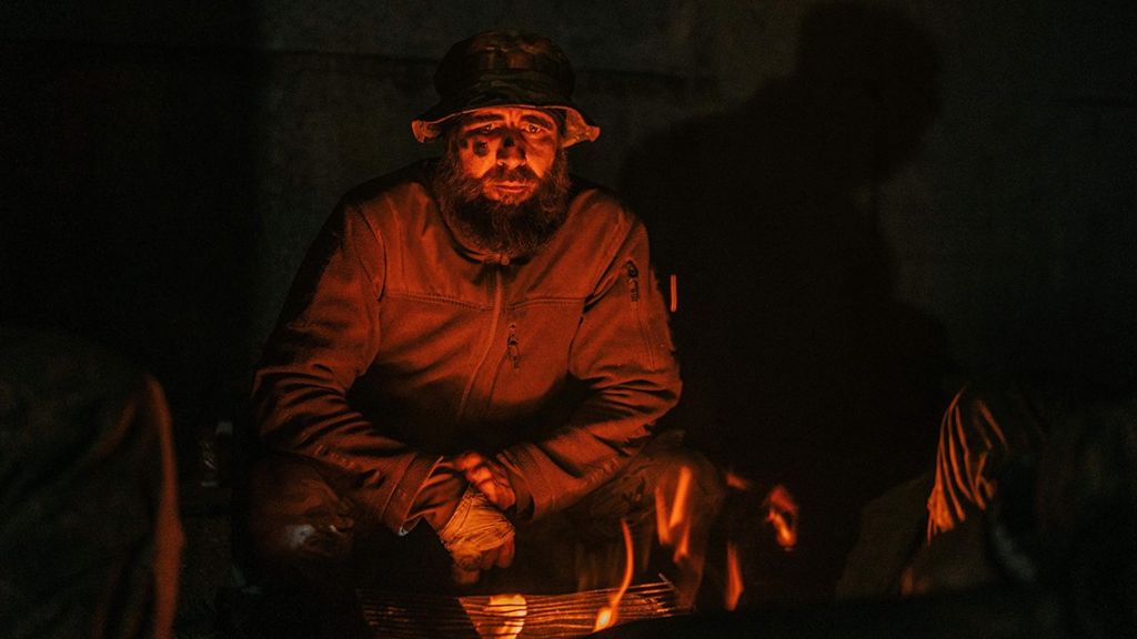 This photo released by the Azov regiment shows an injured Ukrainian serviceman inside the Azovstal iron and steel works factory in Mariupol (Photo by Dmytro 'Orest' Kozatskyi)