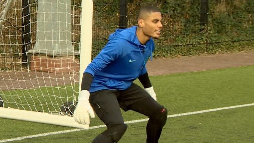 England goalkeeper Owen Locke