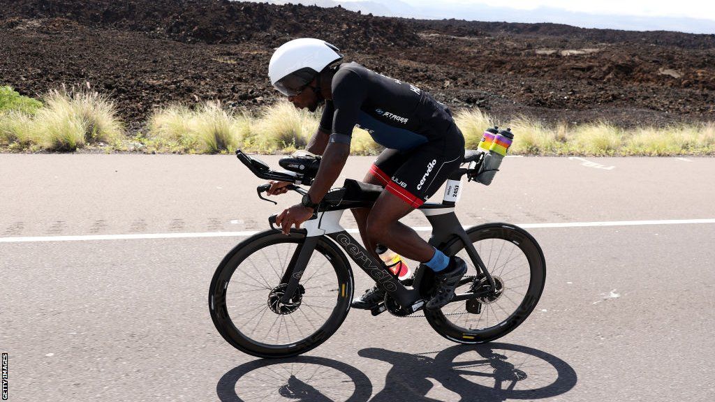 Sam Holness in action during the Ironman World Championships in Kona, Hawaii, in October 2022