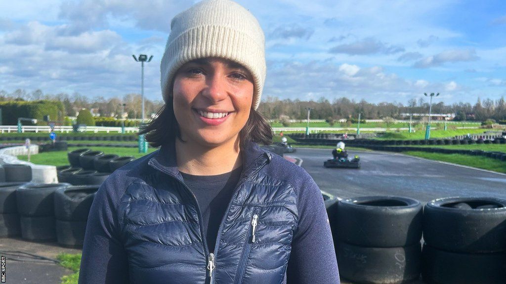 Jamie Chadwick briefed drivers at the launch of her karting initiative