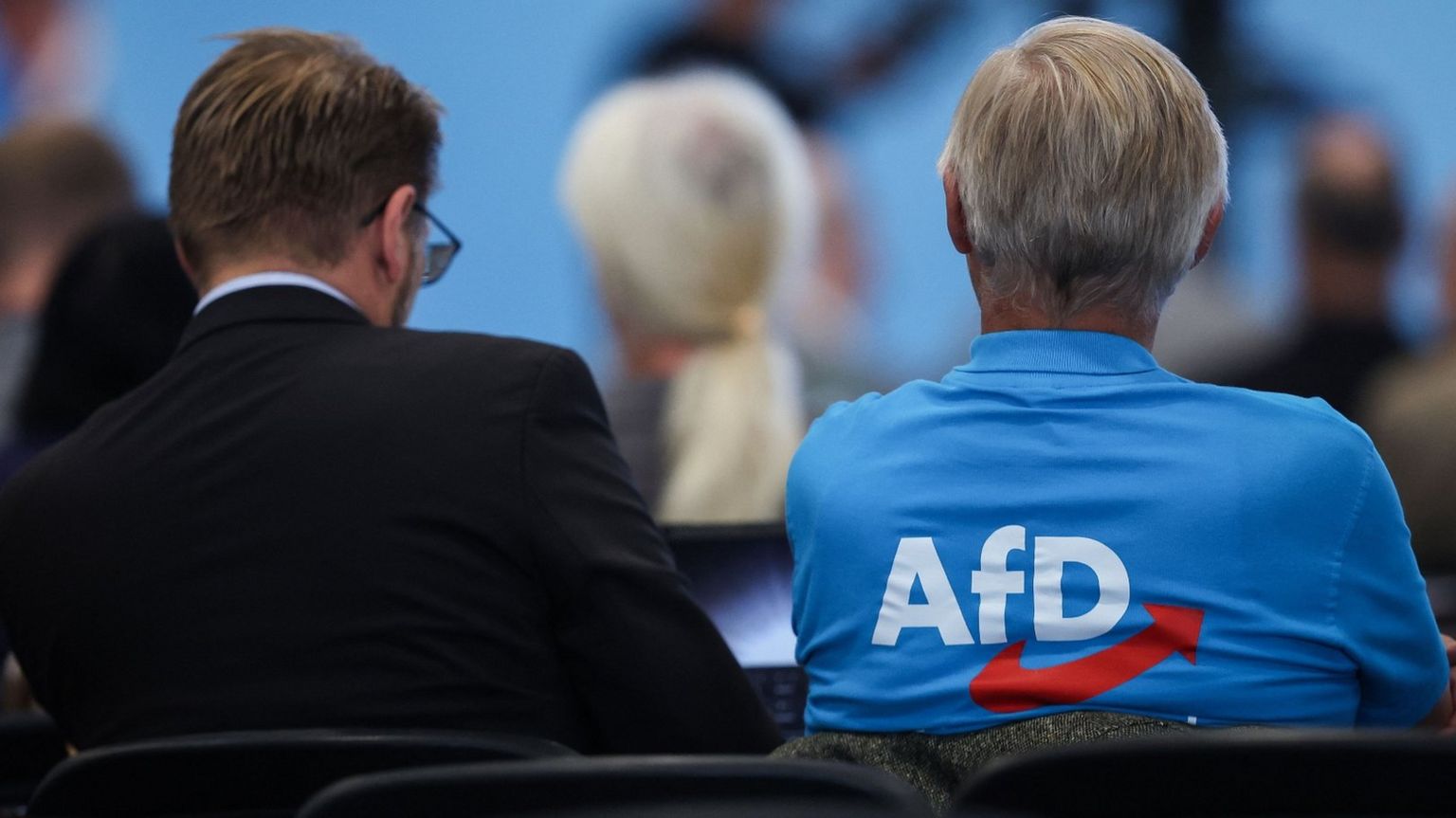 Delegates of the German far-right Alternative für Deutschland (AfD) at a party event
