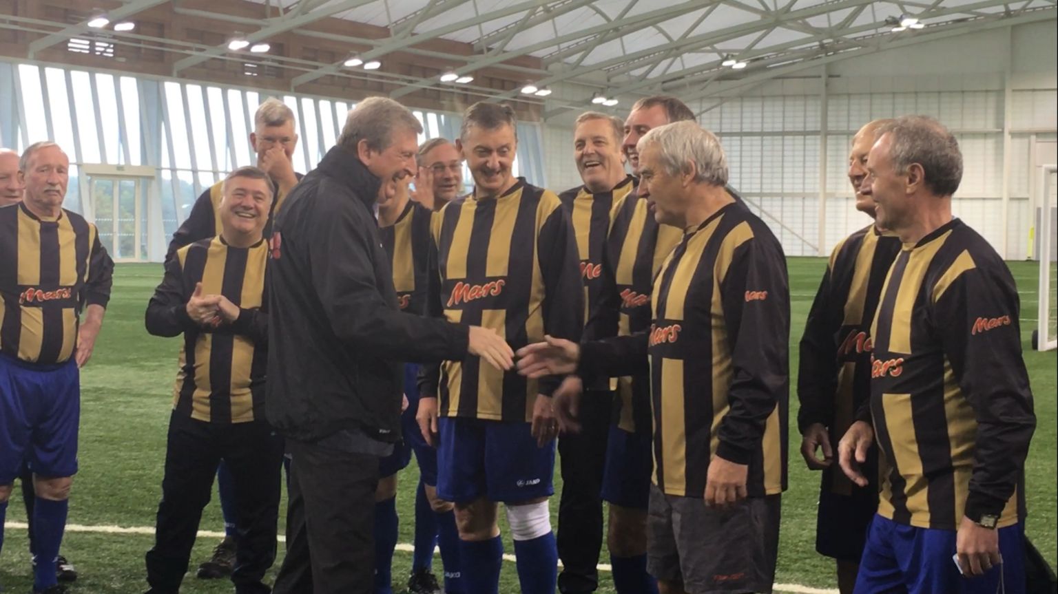 England Manager Roy Hodgson meets Cottingham Rangers players