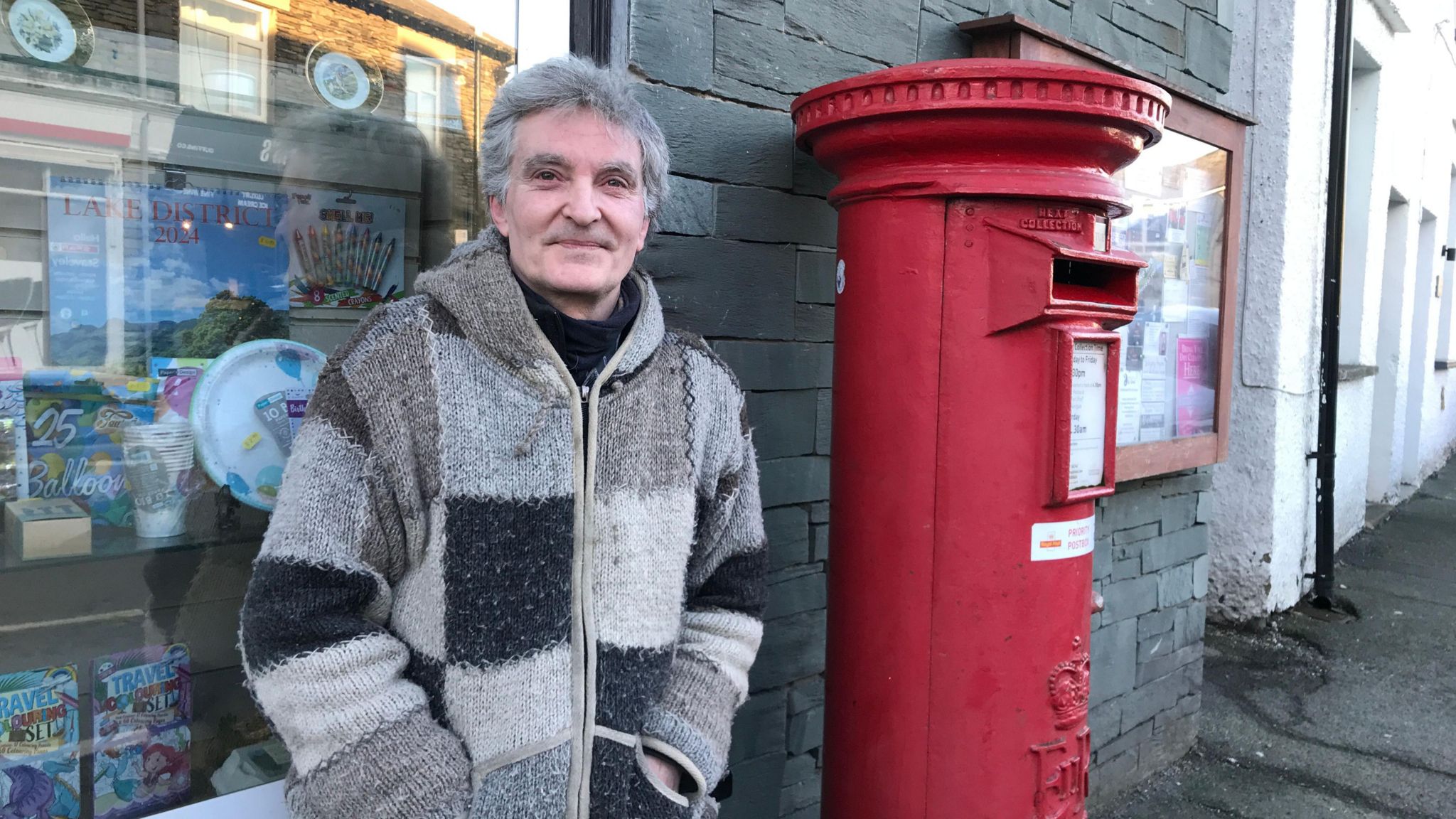 Graham Livesey outside his Post Office branch